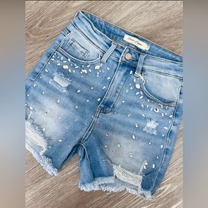 NWT’s Grace & Emma Bejeweled Denim Shorts